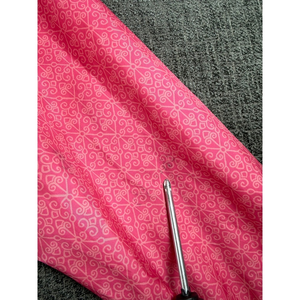 Columbia Pink Geometric Pattern Hooded Windbreaker Jacket Womens Medium 1625861 - Picture 4 of 13